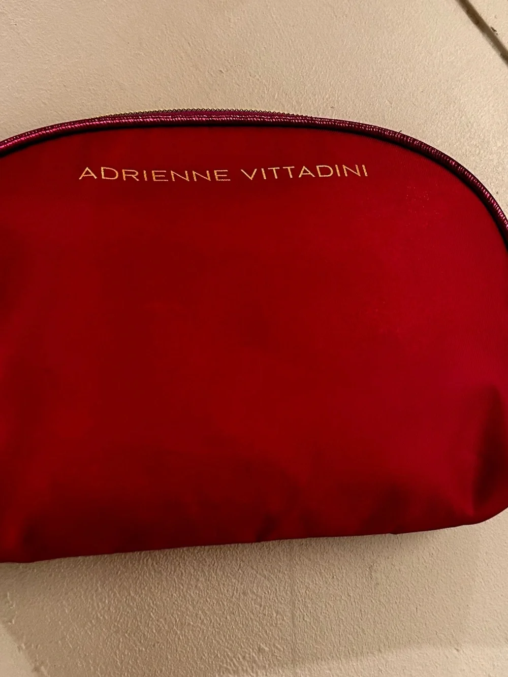 Adrienne Vittadini Red Cosmetic Pouch NEW